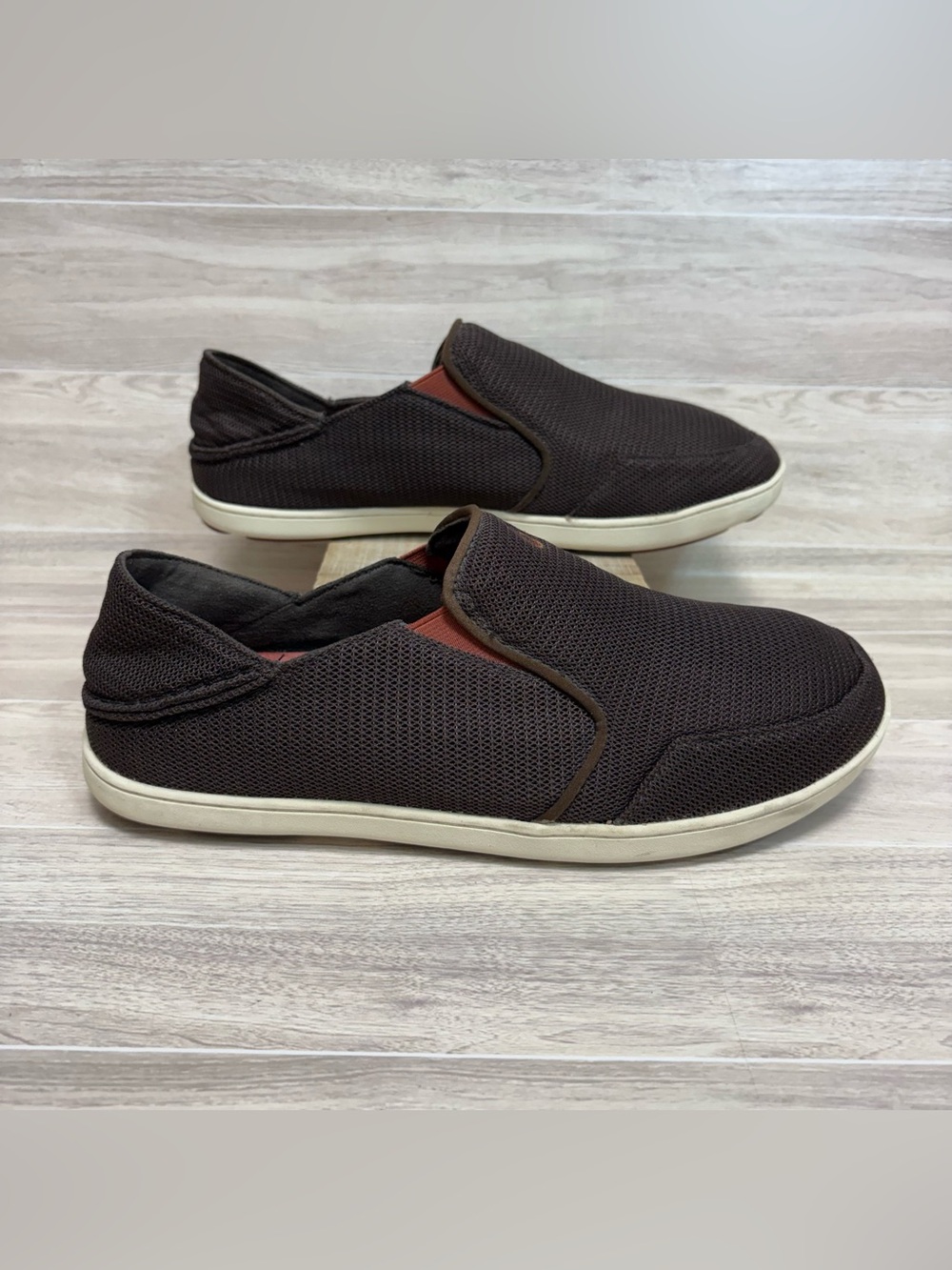 Olukai Men's Nohea Mesh Slip On Boat Shoes Size 10.5